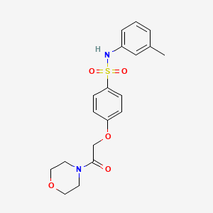 molecular formula C19H22N2O5S B4172720 N-(3-methylphenyl)-4-[2-(4-morpholinyl)-2-oxoethoxy]benzenesulfonamide 