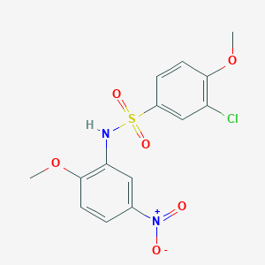 3-chloro-4-methoxy-N-(2-methoxy-5-nitrophenyl)benzenesulfonamide