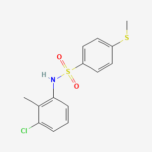 molecular formula C14H14ClNO2S2 B4172760 N-(3-chloro-2-methylphenyl)-4-(methylthio)benzenesulfonamide 