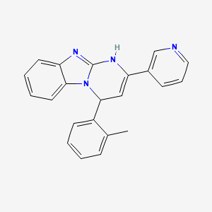 4-(2-methylphenyl)-2-(3-pyridinyl)-1,4-dihydropyrimido[1,2-a]benzimidazole