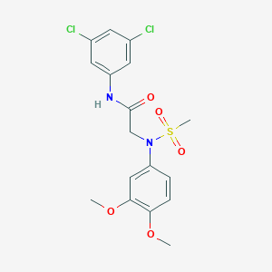 N-(3,5-dichlorophenyl)-2-[3,4-dimethoxy(methylsulfonyl)anilino]acetamide