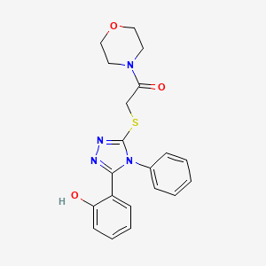 molecular formula C20H20N4O3S B4172798 2-(5-{[2-(4-morpholinyl)-2-oxoethyl]thio}-4-phenyl-4H-1,2,4-triazol-3-yl)phenol 