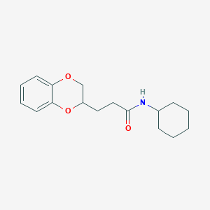 N-cyclohexyl-3-(2,3-dihydro-1,4-benzodioxin-2-yl)propanamide
