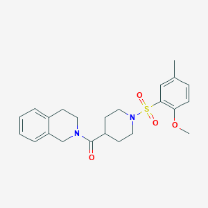 molecular formula C23H28N2O4S B4172808 2-({1-[(2-methoxy-5-methylphenyl)sulfonyl]-4-piperidinyl}carbonyl)-1,2,3,4-tetrahydroisoquinoline 