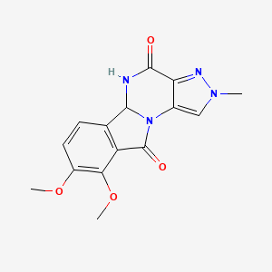 molecular formula C15H14N4O4 B4172817 8,9-dimethoxy-2-methyl-5,5a-dihydro-2H-pyrazolo[3',4':5,6]pyrimido[2,1-a]isoindole-4,10-dione 
