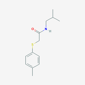 molecular formula C13H19NOS B417282 2-[(4-methylphenyl)sulfanyl]-N-(2-methylpropyl)acetamide 