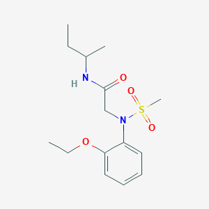 molecular formula C15H24N2O4S B417283 N-(sec-butyl)-2-[2-ethoxy(methylsulfonyl)anilino]acetamide 