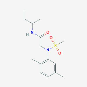 molecular formula C15H24N2O3S B417286 N-butan-2-yl-N~2~-(2,5-dimethylphenyl)-N~2~-(methylsulfonyl)glycinamide 
