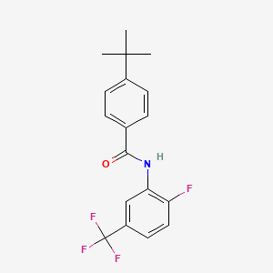 molecular formula C18H17F4NO B4172864 4-tert-butyl-N-[2-fluoro-5-(trifluoromethyl)phenyl]benzamide 