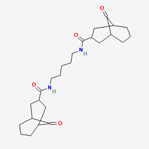 molecular formula C25H38N2O4 B4172899 N,N'-1,5-pentanediylbis(9-oxobicyclo[3.3.1]nonane-3-carboxamide) 