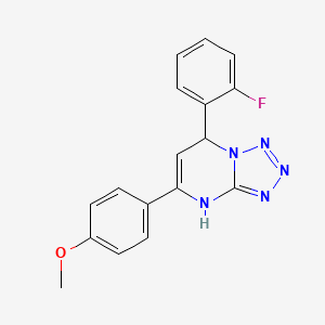 molecular formula C17H14FN5O B4172915 7-(2-fluorophenyl)-5-(4-methoxyphenyl)-4,7-dihydrotetrazolo[1,5-a]pyrimidine 