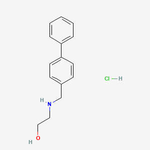 molecular formula C15H18ClNO B4172981 2-[(4-biphenylylmethyl)amino]ethanol hydrochloride CAS No. 120060-16-4