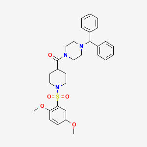 molecular formula C31H37N3O5S B4173000 1-({1-[(2,5-dimethoxyphenyl)sulfonyl]-4-piperidinyl}carbonyl)-4-(diphenylmethyl)piperazine 