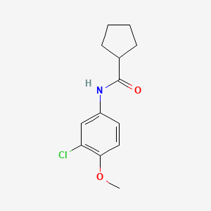 molecular formula C13H16ClNO2 B4173024 N-(3-chloro-4-methoxyphenyl)cyclopentanecarboxamide 