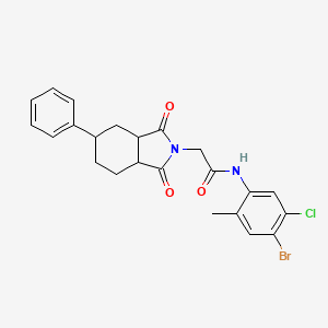 N-(4-bromo-5-chloro-2-methylphenyl)-2-(1,3-dioxo-5-phenyloctahydro-2H-isoindol-2-yl)acetamide