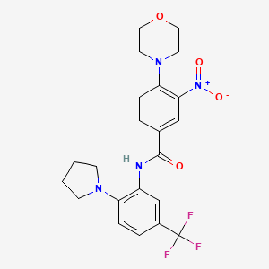 4-(4-morpholinyl)-3-nitro-N-[2-(1-pyrrolidinyl)-5-(trifluoromethyl)phenyl]benzamide