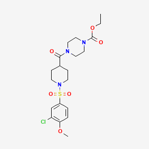 molecular formula C20H28ClN3O6S B4173040 ethyl 4-({1-[(3-chloro-4-methoxyphenyl)sulfonyl]-4-piperidinyl}carbonyl)-1-piperazinecarboxylate 