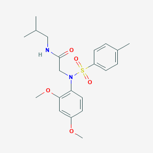 molecular formula C21H28N2O5S B417305 2-(2,4-dimethoxy-N-(4-methylphenyl)sulfonylanilino)-N-(2-methylpropyl)acetamide 