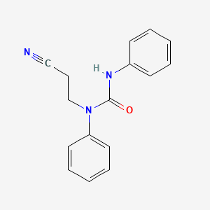 molecular formula C16H15N3O B4173053 N-(2-cyanoethyl)-N,N'-diphenylurea 
