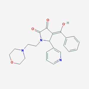 molecular formula C22H23N3O4 B417306 4-benzoyl-3-hydroxy-1-(2-morpholin-4-ylethyl)-5-pyridin-3-yl-1,5-dihydro-2H-pyrrol-2-one 