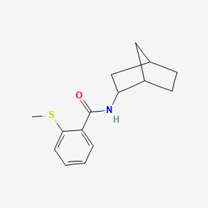 molecular formula C15H19NOS B4173073 N-bicyclo[2.2.1]hept-2-yl-2-(methylthio)benzamide 