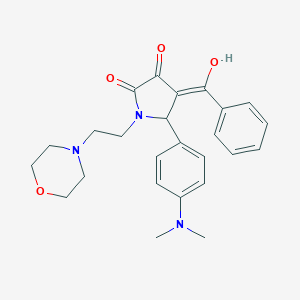 molecular formula C25H29N3O4 B417311 4-benzoyl-5-[4-(dimethylamino)phenyl]-3-hydroxy-1-(2-morpholin-4-ylethyl)-1,5-dihydro-2H-pyrrol-2-one 
