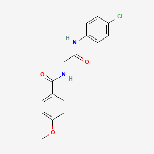 molecular formula C16H15ClN2O3 B4173111 N-{2-[(4-氯苯基)氨基]-2-氧代乙基}-4-甲氧基苯甲酰胺 
