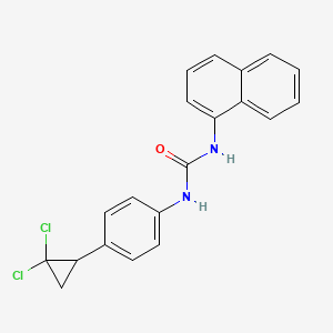 molecular formula C20H16Cl2N2O B4173118 N-[4-(2,2-dichlorocyclopropyl)phenyl]-N'-1-naphthylurea 