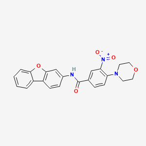 molecular formula C23H19N3O5 B4173144 N-dibenzo[b,d]furan-3-yl-4-(4-morpholinyl)-3-nitrobenzamide 
