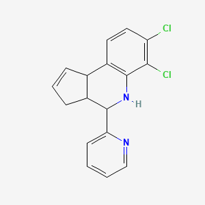 6,7-dichloro-4-(2-pyridinyl)-3a,4,5,9b-tetrahydro-3H-cyclopenta[c]quinoline