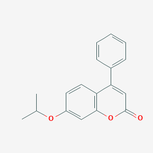 molecular formula C18H16O3 B417318 4-Phenyl-7-propan-2-yloxychromen-2-one CAS No. 335419-17-5