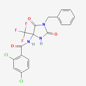 N-[1-benzyl-2,5-dioxo-4-(trifluoromethyl)-4-imidazolidinyl]-2,4-dichlorobenzamide