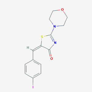 molecular formula C14H13IN2O2S B417326 5-(4-iodobenzylidene)-2-(4-morpholinyl)-1,3-thiazol-4(5H)-one CAS No. 374086-75-6
