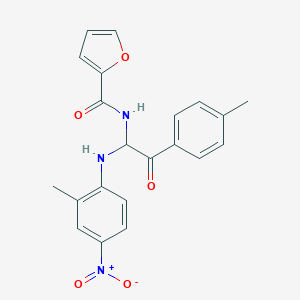 N-[1-{4-nitro-2-methylanilino}-2-(4-methylphenyl)-2-oxoethyl]-2-furamide
