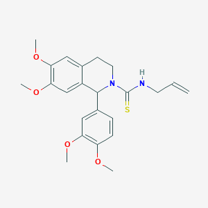 molecular formula C23H28N2O4S B4173302 N-allyl-1-(3,4-dimethoxyphenyl)-6,7-dimethoxy-3,4-dihydro-2(1H)-isoquinolinecarbothioamide 