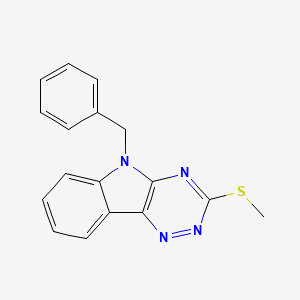 molecular formula C17H14N4S B4173338 5-benzyl-3-(methylthio)-5H-[1,2,4]triazino[5,6-b]indole 