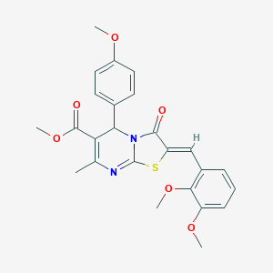 methyl (2Z)-2-[(2,3-dimethoxyphenyl)methylidene]-5-(4-methoxyphenyl)-7-methyl-3-oxo-5H-[1,3]thiazolo[3,2-a]pyrimidine-6-carboxylate