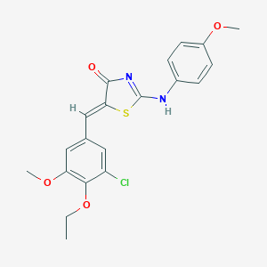 (5Z)-5-[(3-chloro-4-ethoxy-5-methoxyphenyl)methylidene]-2-(4-methoxyanilino)-1,3-thiazol-4-one