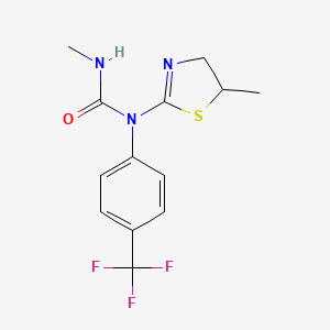 molecular formula C13H14F3N3OS B4173383 N'-methyl-N-(5-methyl-4,5-dihydro-1,3-thiazol-2-yl)-N-[4-(trifluoromethyl)phenyl]urea 