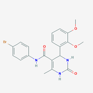 molecular formula C20H20BrN3O4 B417339 N-(4-bromophenyl)-4-(2,3-dimethoxyphenyl)-6-methyl-2-oxo-1,2,3,4-tetrahydropyrimidine-5-carboxamide 