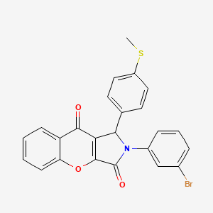 molecular formula C24H16BrNO3S B4173393 2-(3-bromophenyl)-1-[4-(methylthio)phenyl]-1,2-dihydrochromeno[2,3-c]pyrrole-3,9-dione 