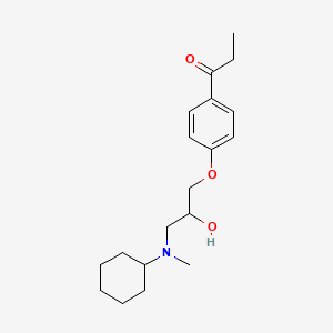 molecular formula C19H29NO3 B4173403 1-(4-{3-[cyclohexyl(methyl)amino]-2-hydroxypropoxy}phenyl)-1-propanone 