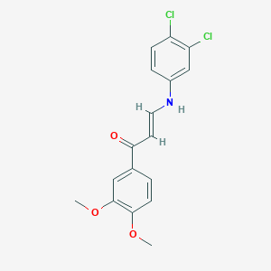 molecular formula C17H15Cl2NO3 B417345 3-(3,4-Dichloroanilino)-1-(3,4-dimethoxyphenyl)-2-propen-1-one 