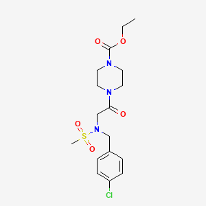 molecular formula C17H24ClN3O5S B4173464 ethyl 4-[N-(4-chlorobenzyl)-N-(methylsulfonyl)glycyl]-1-piperazinecarboxylate 