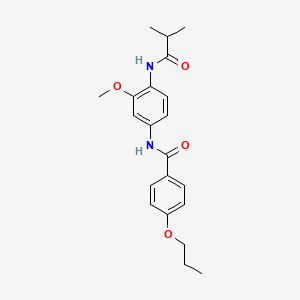 molecular formula C21H26N2O4 B4173471 N-[4-(isobutyrylamino)-3-methoxyphenyl]-4-propoxybenzamide 