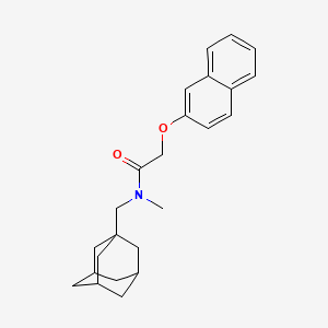 molecular formula C24H29NO2 B4173474 N-(1-adamantylmethyl)-N-methyl-2-(2-naphthyloxy)acetamide 