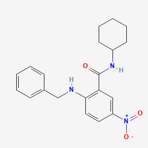 molecular formula C20H23N3O3 B4173482 2-(benzylamino)-N-cyclohexyl-5-nitrobenzamide 
