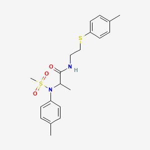 molecular formula C20H26N2O3S2 B4173487 N~2~-(4-methylphenyl)-N~1~-{2-[(4-methylphenyl)thio]ethyl}-N~2~-(methylsulfonyl)alaninamide 