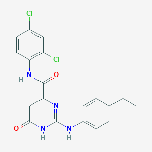 molecular formula C19H18Cl2N4O2 B4173511 N-(2,4-dichlorophenyl)-2-[(4-ethylphenyl)amino]-6-oxo-3,4,5,6-tetrahydro-4-pyrimidinecarboxamide 