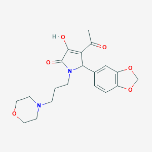 4-acetyl-5-(1,3-benzodioxol-5-yl)-3-hydroxy-1-(3-morpholin-4-ylpropyl)-1,5-dihydro-2H-pyrrol-2-one